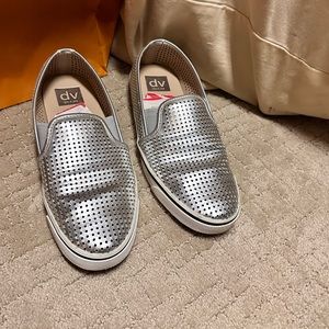 Shiny Silver Dolce Vitta shoes